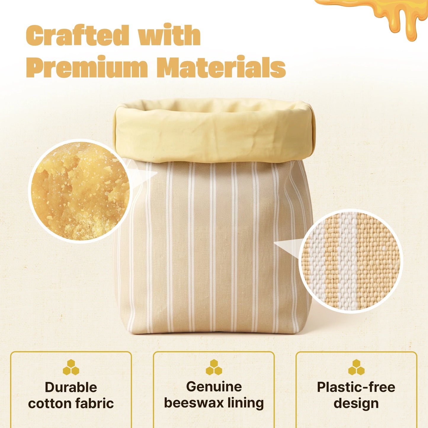 Seven Beeswax Bread Bag