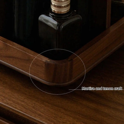 Rotating Bamboo Makeup Organizer