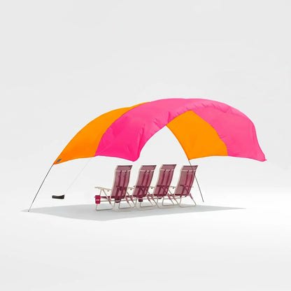 Summer Sunshade | Sets up in 3 minutes | Provides 150 square feet of shade, accommodating up to 8 people | Features wind-resistant stabilizers | UPF 50+ sun protection