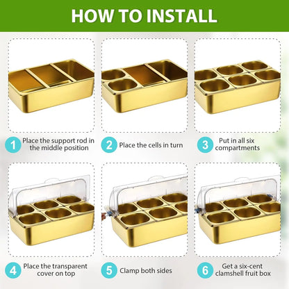 Countertop food display container with a transparent lid