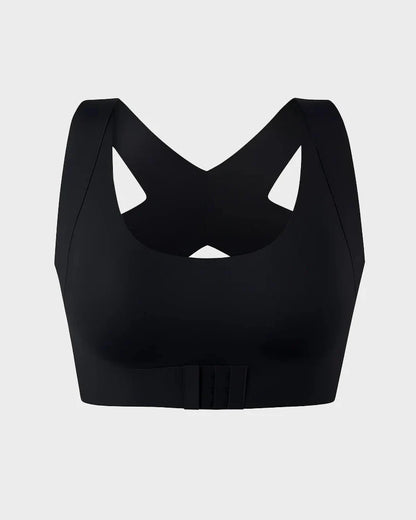 Front Closure Cross-Back Wireless Posture Bra