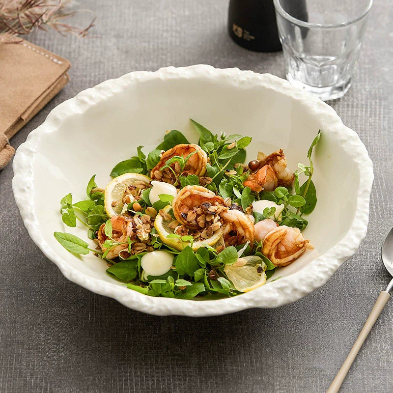 StoneEdge Porcelain Bowl — Textured Craftsmanship with Natural Elegance